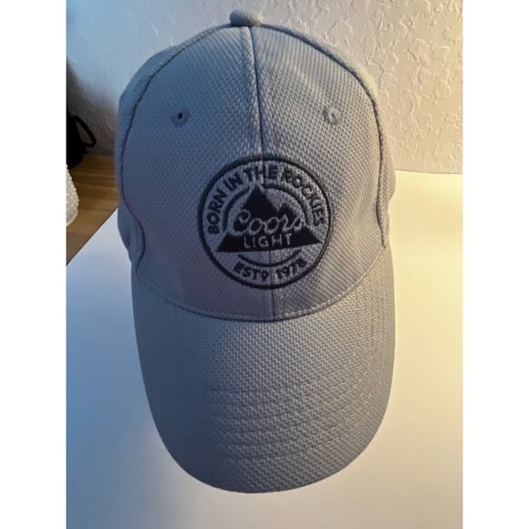 Coors Light hat Born in the Rockies  Est 1978 Gray 5 Panel Flex Baseball Hat - Picture 8 of 8